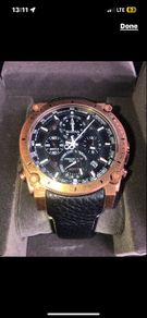 Bulova Precisionist gold Watch with leather strap brand new