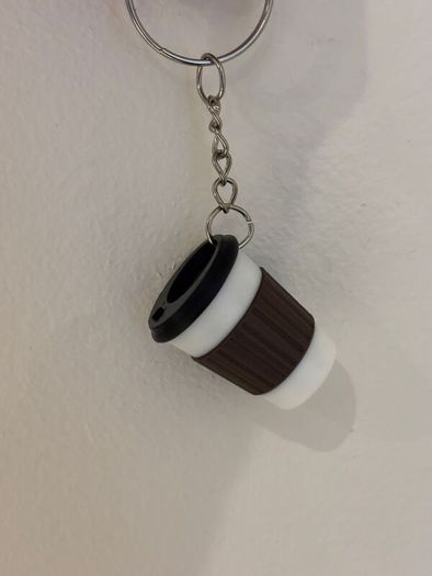 Coffee cup keychain