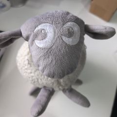 Ewan the sheep baby cot sleeping soft teddy toy