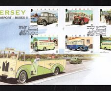 2008 Jersey Jersey Transport (3rd series). Coaches Commemorative Stamps First Day Cover (FDC)