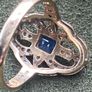 Gold Sapphire Diamonds Art Deco Ring Image 10