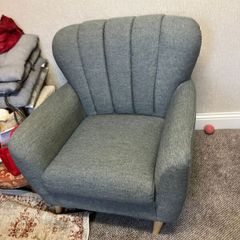 Grey single chair