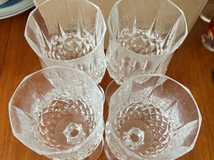 Vintage 1978 JG Durand Cristal D'Arques Longchamp Wine Goblets