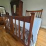 Antique Double Bed in Walnut with decorative inlay Image 3