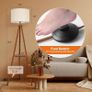 Solid Wooden Tripod Floor Lamp, Bulb Included, Standing Lamp with Remote Control, Dimmable & 4 Color Temperatures, 1H Timer, Floor Lamp with Storage Shelf Linen Shade for Living Room Bedroom Image 4