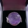 Vintage 80s Sterling Silver 925 Amethyst Quartz Gecko Statement Ring Size T - 11,65g Image 3