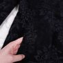 Desigual Black Velvet Embossed Floral Pattern High Neck Longline Coat 8UK/36EU Image 8