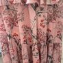 H&M Johanna Ortiz Silky Pink Floral One Shoulder Ruffle Maxi sz12 Image 2
