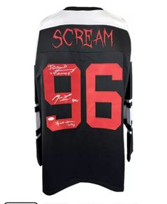 Scream Jersey Signed by Skeet Ulrich, Matthew Lillard & Jamie Kennedy With COA
