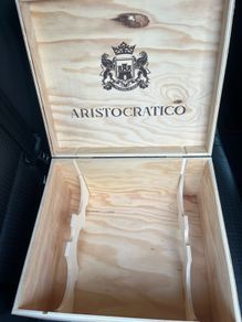 Wooden Wine Box holds 6 bottles