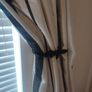 Black Metal Curtain Pole & Tiebacks Image 6