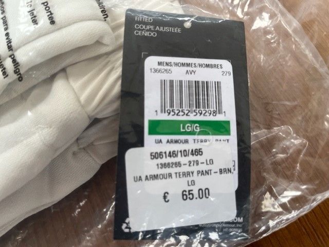 Under Armour Terry Pant Bottoms - Large (New)