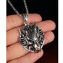 Silver Wolf Necklace Image 2