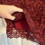 New Fig Women's Burgundy Crochet Top - Size medium Image 3
