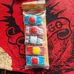 Vintage mini tin plate 5 car set, made in Japan