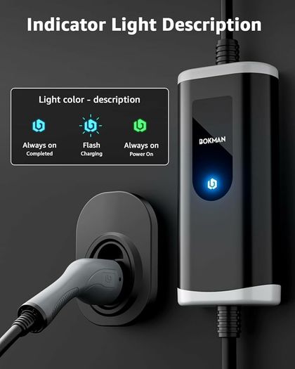 EV Charger Type 2 to 3 Pin Plug, 10M | 2.3kW | 10A | IP65 Waterproof, Electric Car Charger Type 2 Charging Cable 3 Pin with LED Indicators & Carry Bag & Microfiber Towel