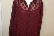 Wallis wine chiffon blouse &amp; cami top (size 28)