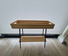 IKEA VANILJSTANG Plant Stand. 2-Tier Wooden Display Table