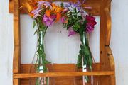Rustic Wall / Stand fresh flowers with vases
