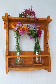 Rustic Wall / Stand fresh flowers with vases