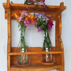 Rustic Wall / Stand fresh flowers with vases