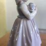 Lladro #348 Nao Daisa 1982 Girl Figurine With Flower Bouquet Image 2