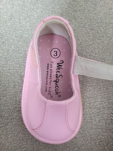 Wee Squeak - Shiny pink - girls shoes, size 19/3
