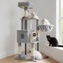 Cat Tree, 125 cm Cat Tower for Indoor Cats, Cat Scratching Post with Hidden Space, Sturdy Steel Tube Image 3