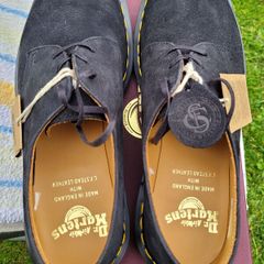 Brand New Dr Martens Made in England Grey Nubuck Leather Shoes - Size 8 UK