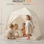 Children's Play Tents Large -Canopy Bed Toddler Double Single for Boys & Girls - Baby Floor Playhouse Inside Sleeping for Playroom Gift Toys (Cream Image 2