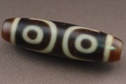 Antique Hiamlayan Tibetan 3 Eyes Agate Dzi Bead Amulet Pendant