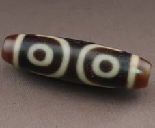 Antique Hiamlayan Tibetan 3 Eyes Agate Dzi Bead Amulet Pendant