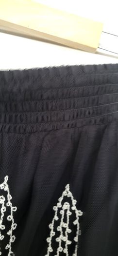 ZARA black and white layered mini skirt Sz XL (Fit 12-14UK) Rrp 59.99 (New)