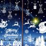 9 Sheet Christmas Window Stickers, Reusable PVC Christmas Window Decoration for Glass Snowflake Elk Santa Claus Decal Double Sided Xmas Winter Stickers Party Supplies (FREE POSTAGE) Image 2
