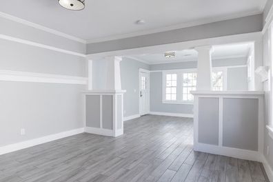 Repainting walls, ceiling, wood, carpet cleaning