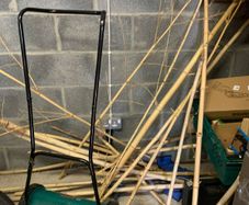 Untreated bamboo sticks