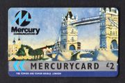 Great Britain Mercury The Tower and Tower Bridge London England (Mercury Pager)(GPT - Magnetic) Phone Card