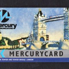 Great Britain Mercury The Tower and Tower Bridge London England (Mercury Pager)(GPT - Magnetic) Phone Card