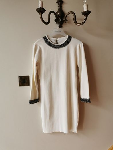 Cream knit dress