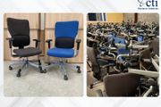 100 X Steelcase Black &amp; Blue Office Chairs