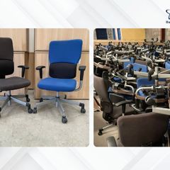 100 X Steelcase Black & Blue Office Chairs