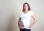 Chilling inside Girl ladies T-shirt Tee Top Shirt for expecting pregnant mom
