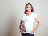 Chilling inside Girl ladies T-shirt Tee Top Shirt for expecting pregnant mom