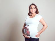 main image for ad Chilling inside Girl ladies T-shirt Tee Top Shirt for expecting pregnant mom