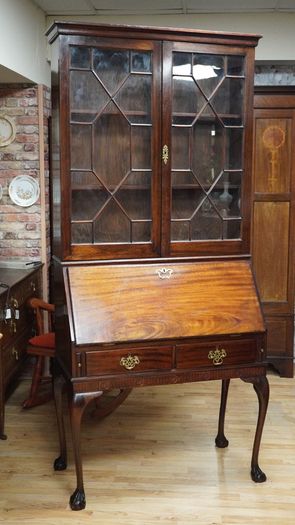 Antique Mahogany Bureau Bookcase