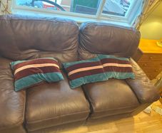 Fine leather recliner sofa