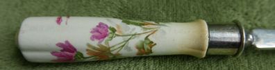 Antique Silver Plated With Hand Painted Ceramic Handle SPOON length 12"