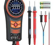 Auto Ranging TRMS 6000 Count Digital Multimeter - CAT III 600V Safety Voltage Tester for AC/DC Voltage & Current Resistance Capacitance Frequency Temperature NCV & Continuity with Flashlight