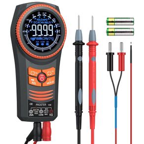 Auto Ranging TRMS 6000 Count Digital Multimeter - CAT III 600V Safety Voltage Tester for AC/DC Voltage & Current Resistance Capacitance Frequency Temperature NCV & Continuity with Flashlight