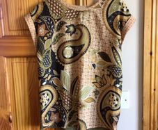 ZARA Ladies Green / brown tones top M 12 includes post